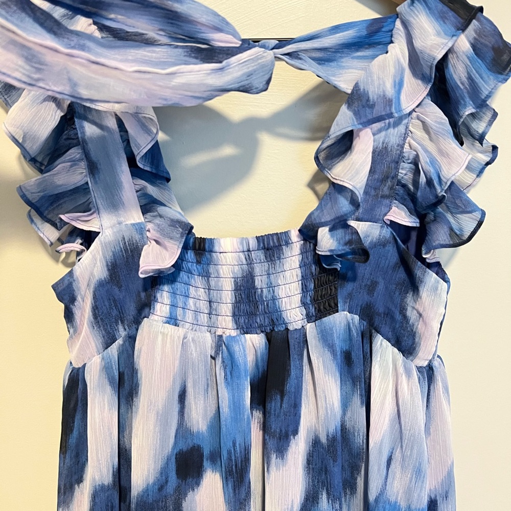 NWT Banana Republic Deep Water Empire Waist Maxi Dress Sz Medium - Picture 10 of 13
